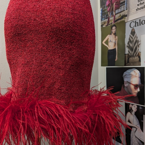 Vintage feather handmade dress - Picture 6 of 10